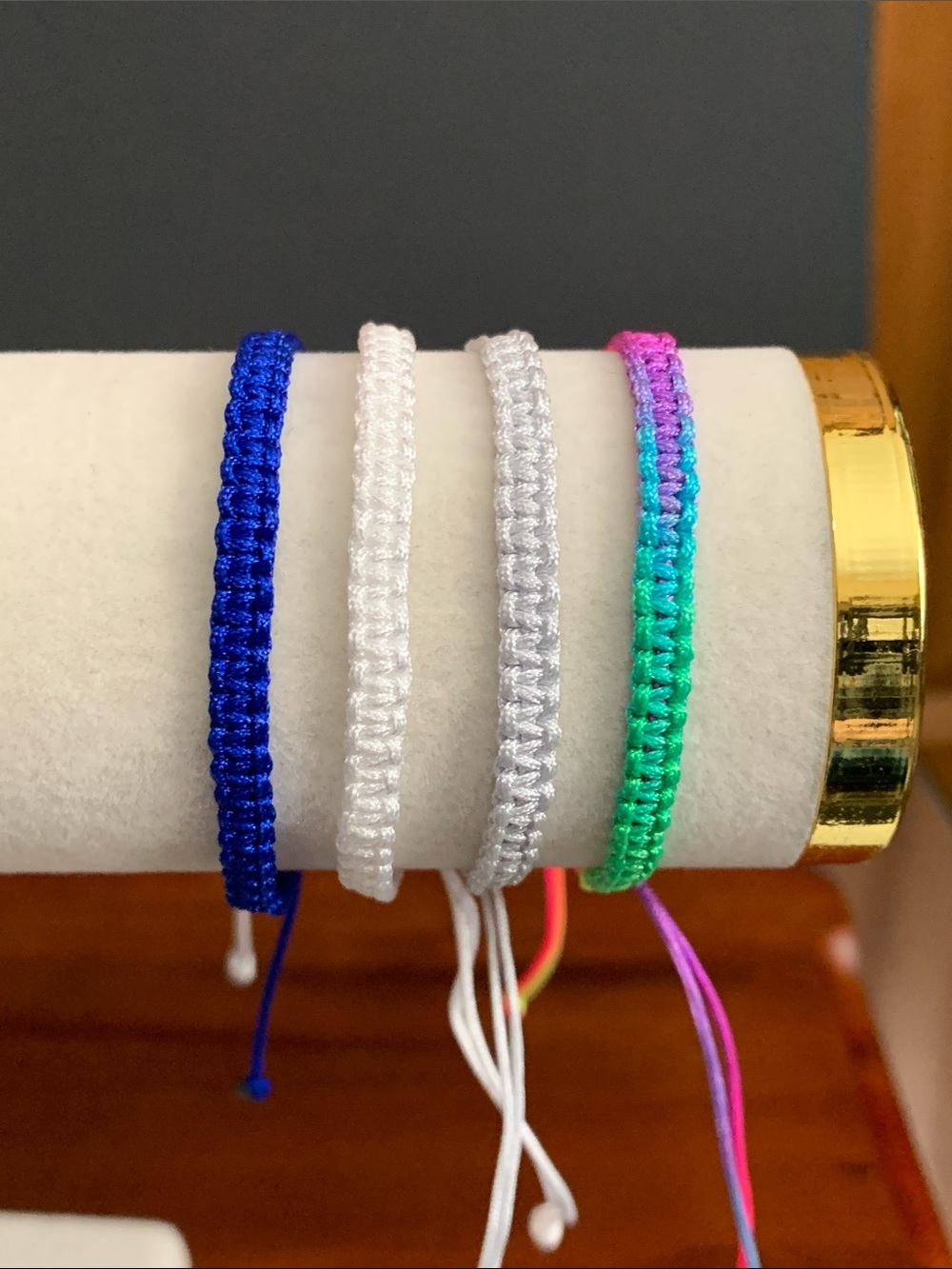 NWT Handmade nylon adjustable bracelets-set of 4